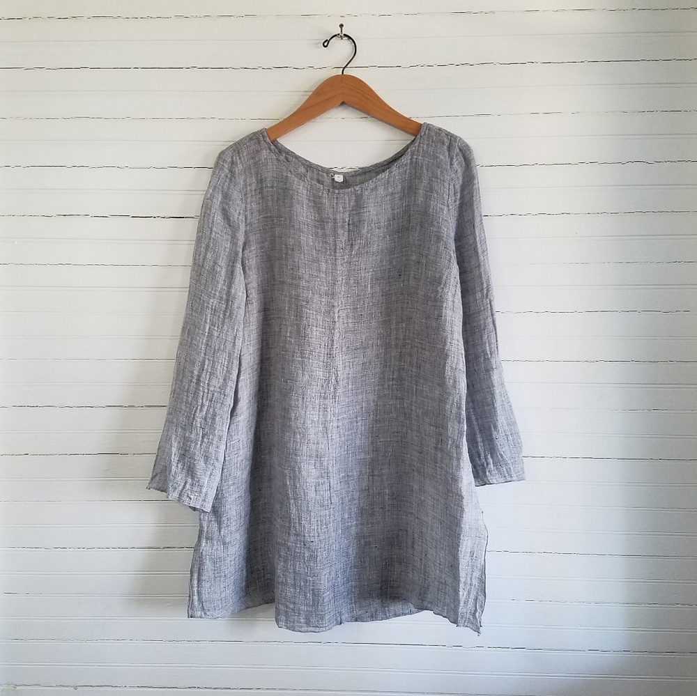 ANTHROPOLOGIE Nuthatch natural linen top shirt